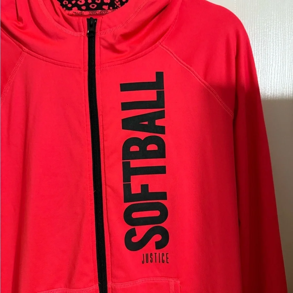 Justice Active Softball Full Zip Athletic Hoodie